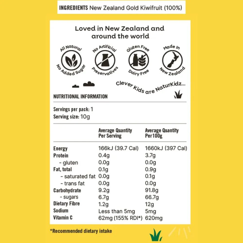 NaturKidz Fruit Crispz - Gold Kiwi Slices - 10g - Image 2