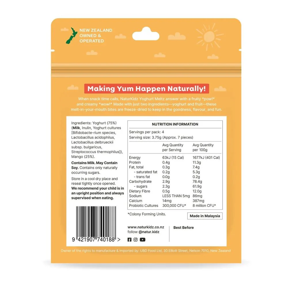 NaturKidz Mango Yoghurt Meltz - 15g - Image 2