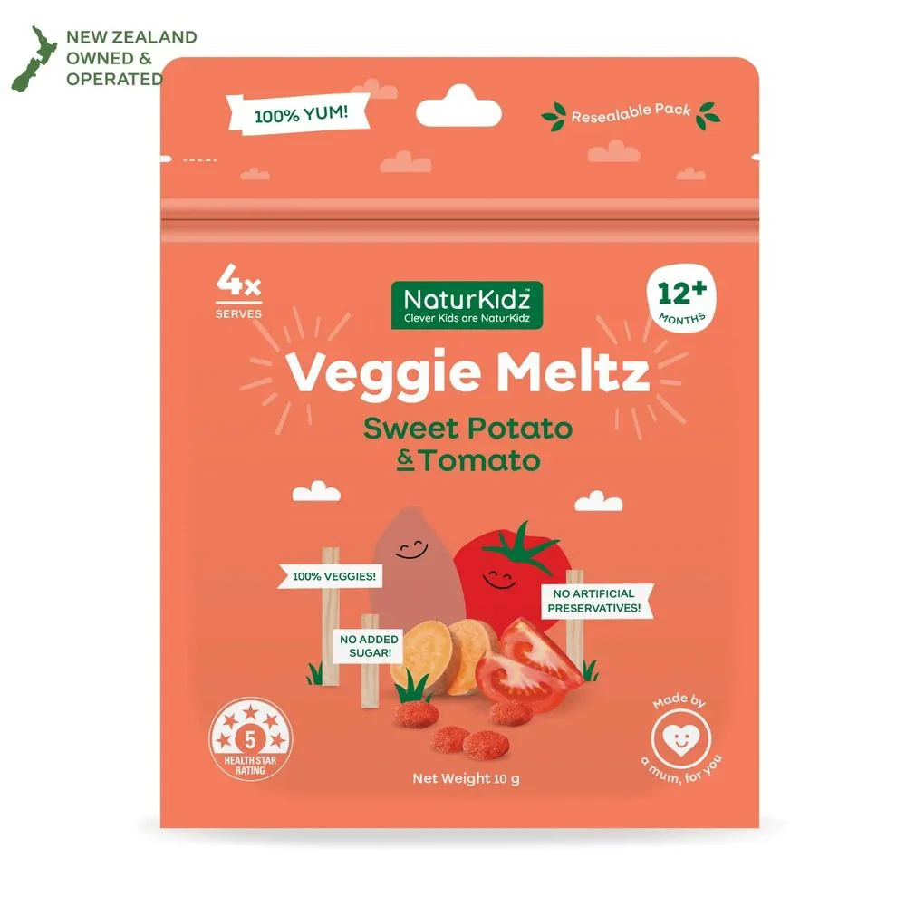 NaturKidz Sweet Potato & Tomato Veggie Meltz - 10g
