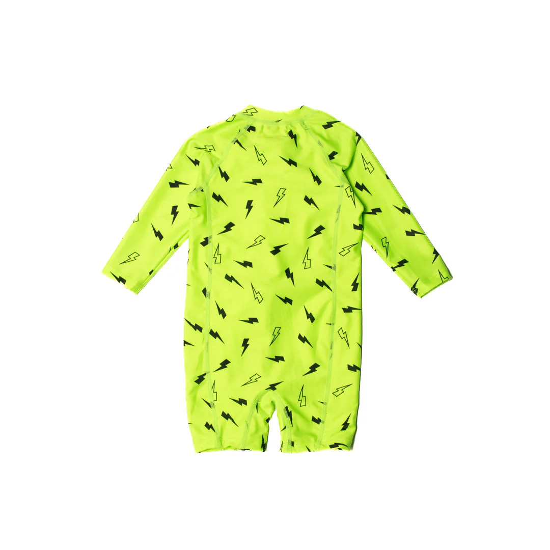 Neon by Nestling Shortie Swimmers - Green Bolts - Image 2