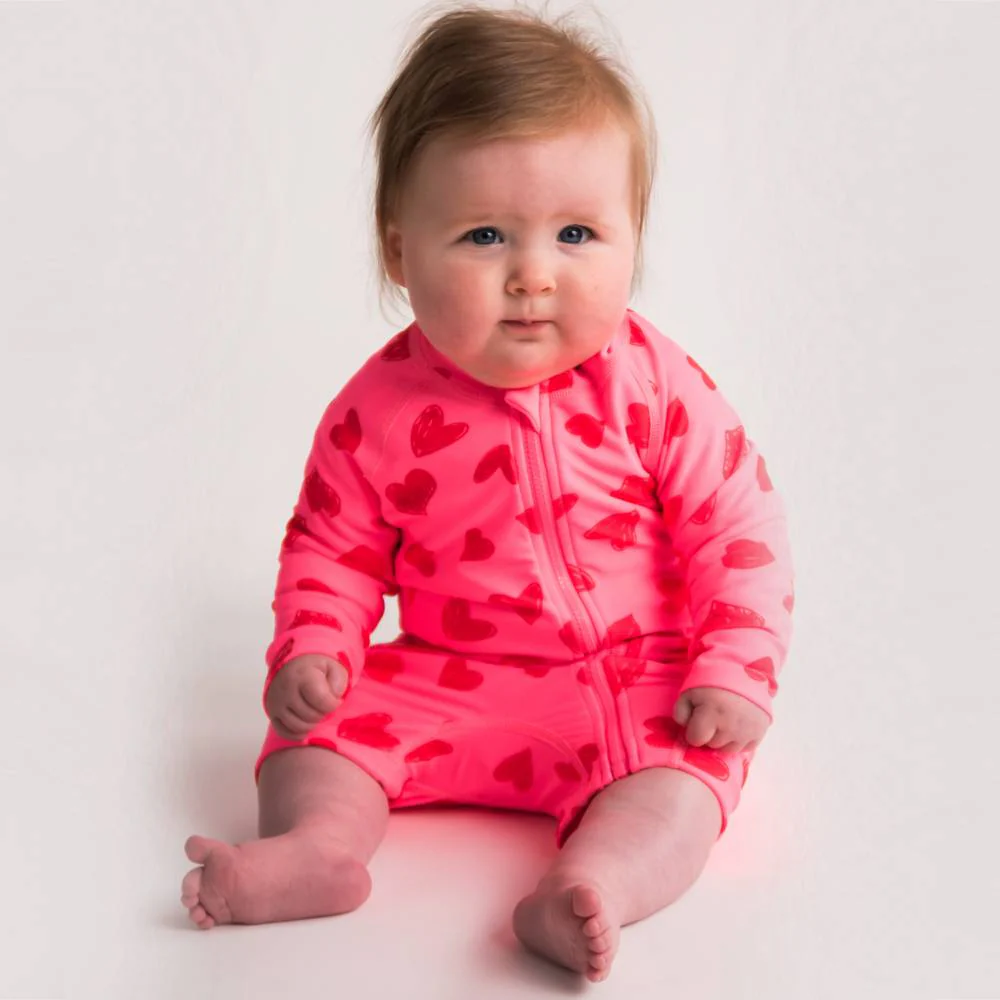Neon by Nestling Shortie Swimmers - Pink Hearts - Image 3