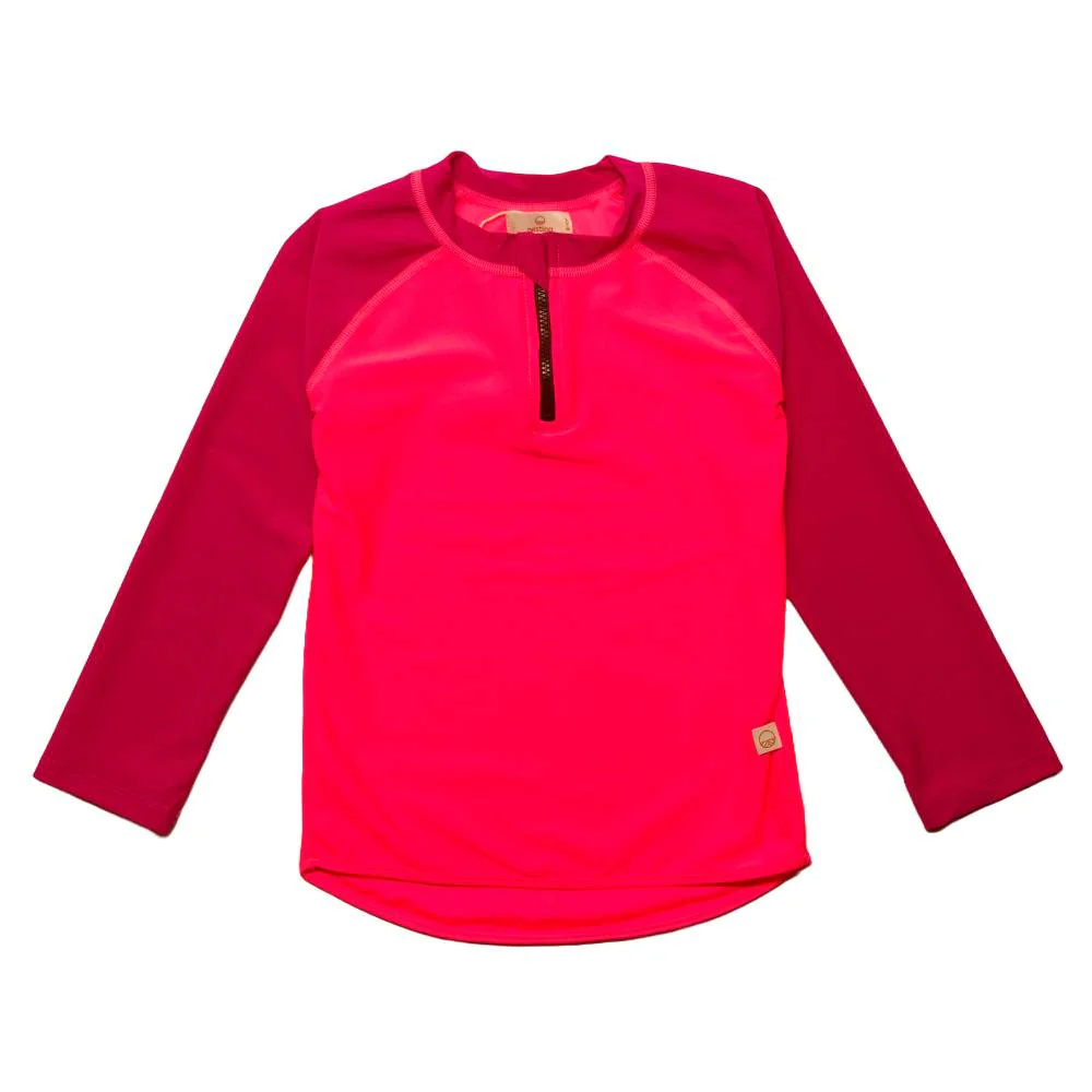 Neon by Nestling UPF50+ Swim Zip Rash Vest - Neon Pink