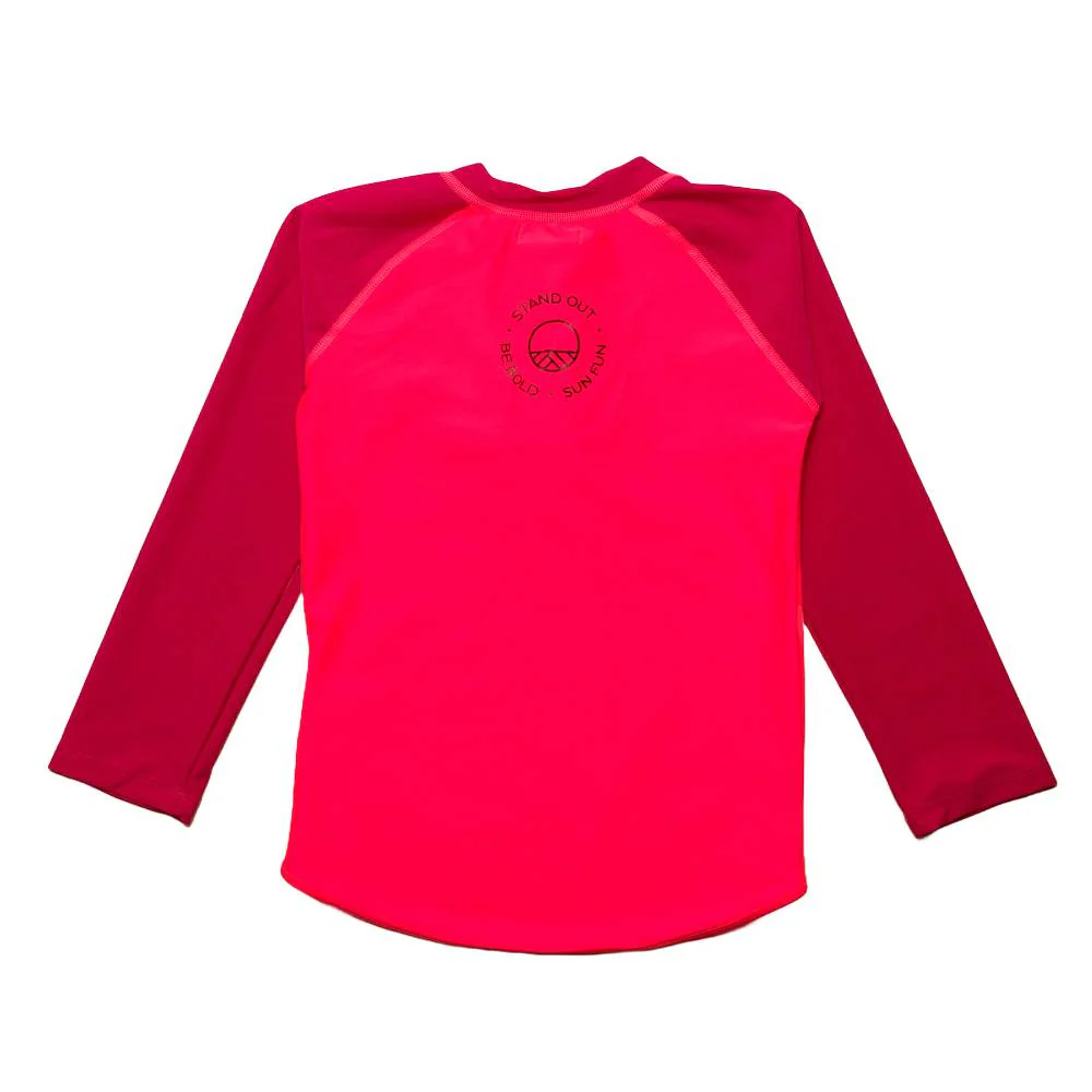 Neon by Nestling UPF50+ Swim Zip Rash Vest - Neon Pink - Image 2