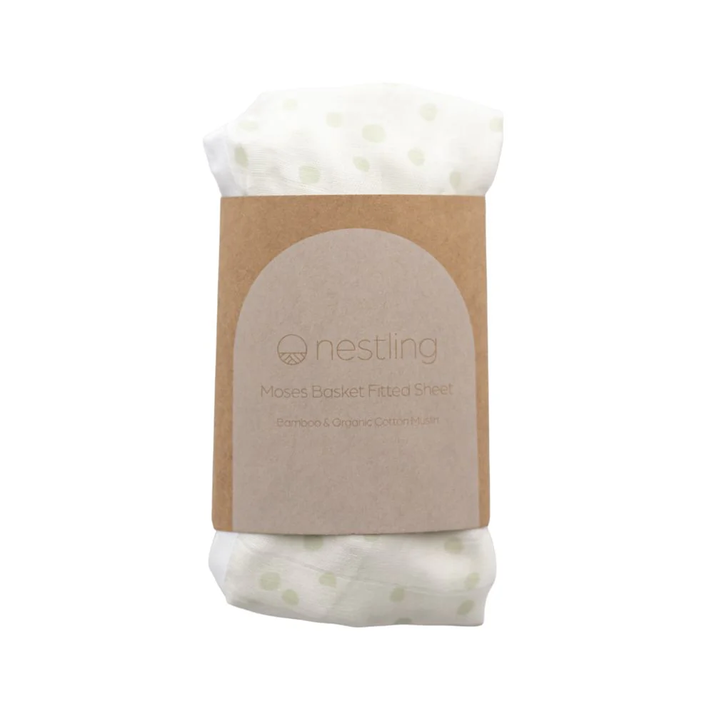 Nestling Moses Basket Muslin Fitted Sheet - Image 4