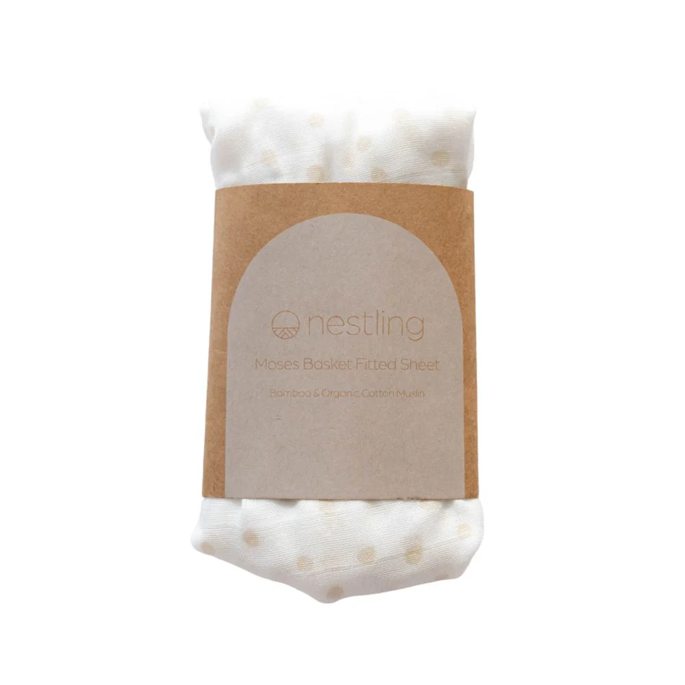 Nestling Moses Basket Muslin Fitted Sheet - Image 6