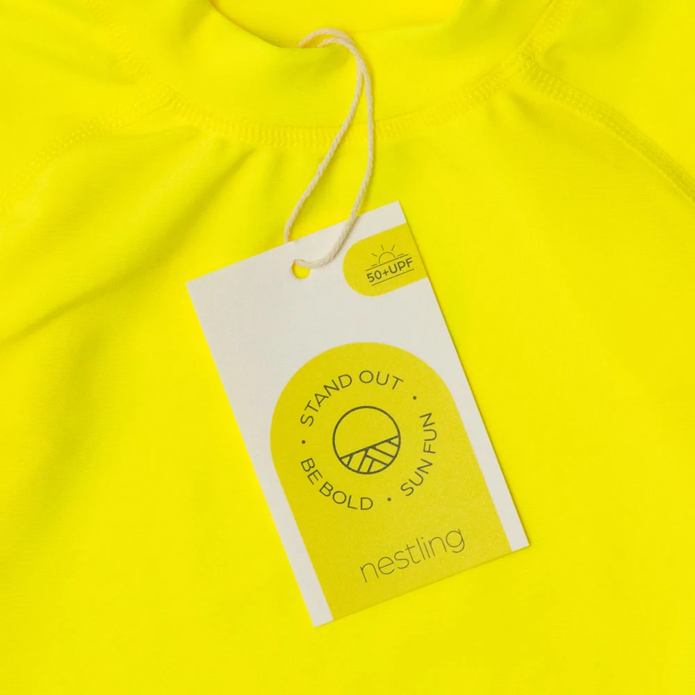 Neon by Nestling Swim Rash Vest - Neon Yellow - Image 4