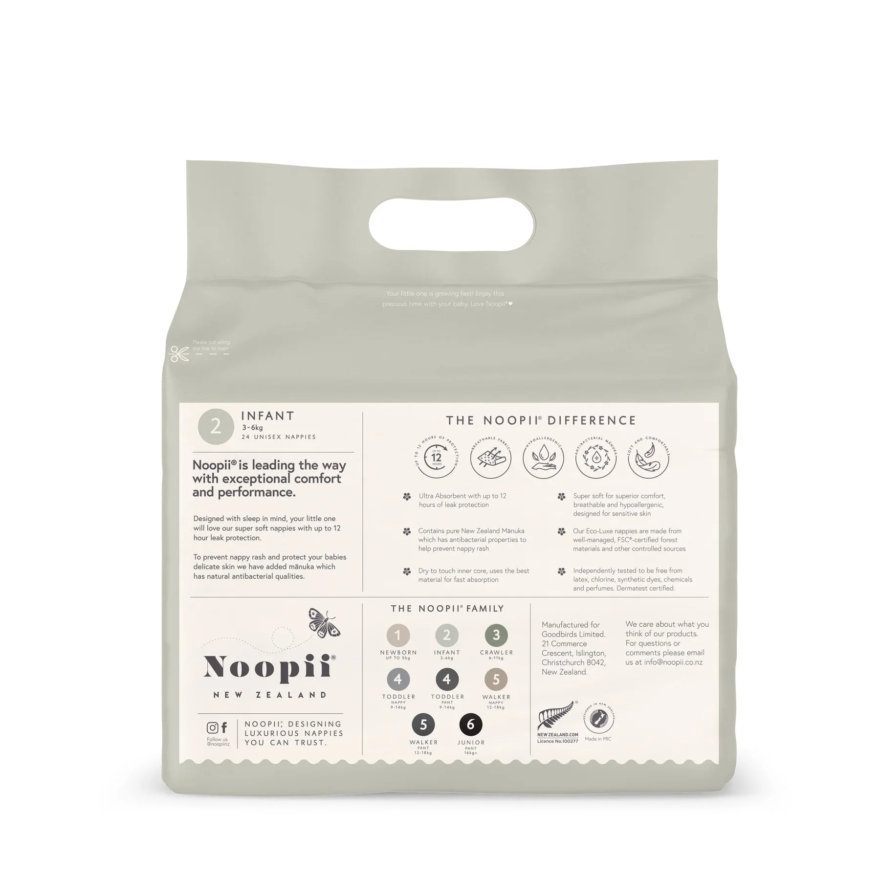 Noopii® Infant Unisex Nappies - Size 2 - Image 2
