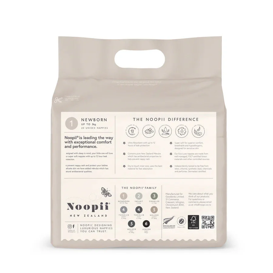 Noopii® Newborn Unisex Nappies - Size 1 - Image 2