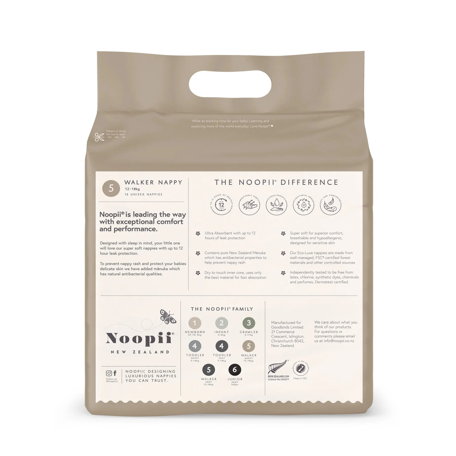 Noopii® Walker Unisex Nappies - Size 5 - Image 4