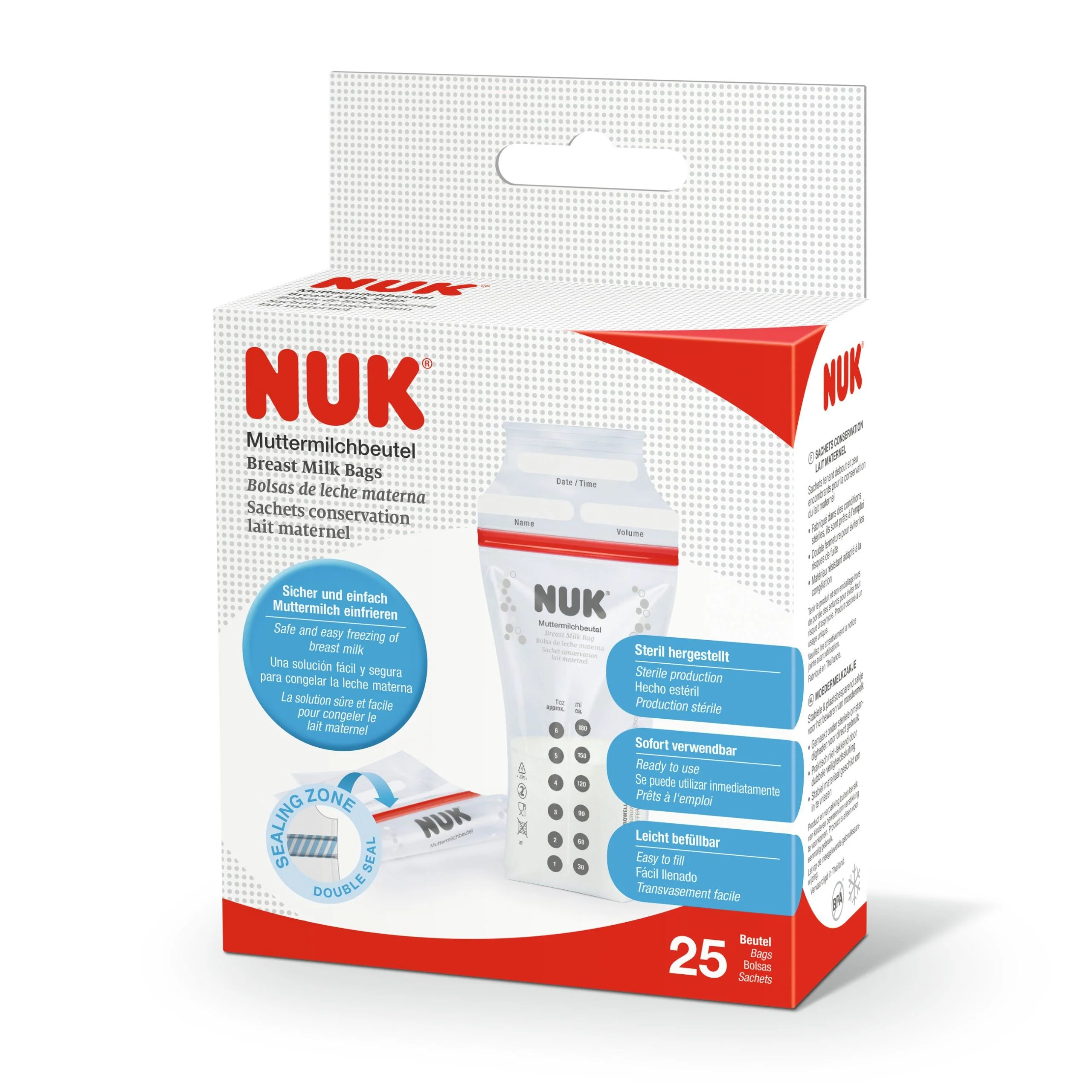 NUK Breast Milk Bags 25pk - Image 2