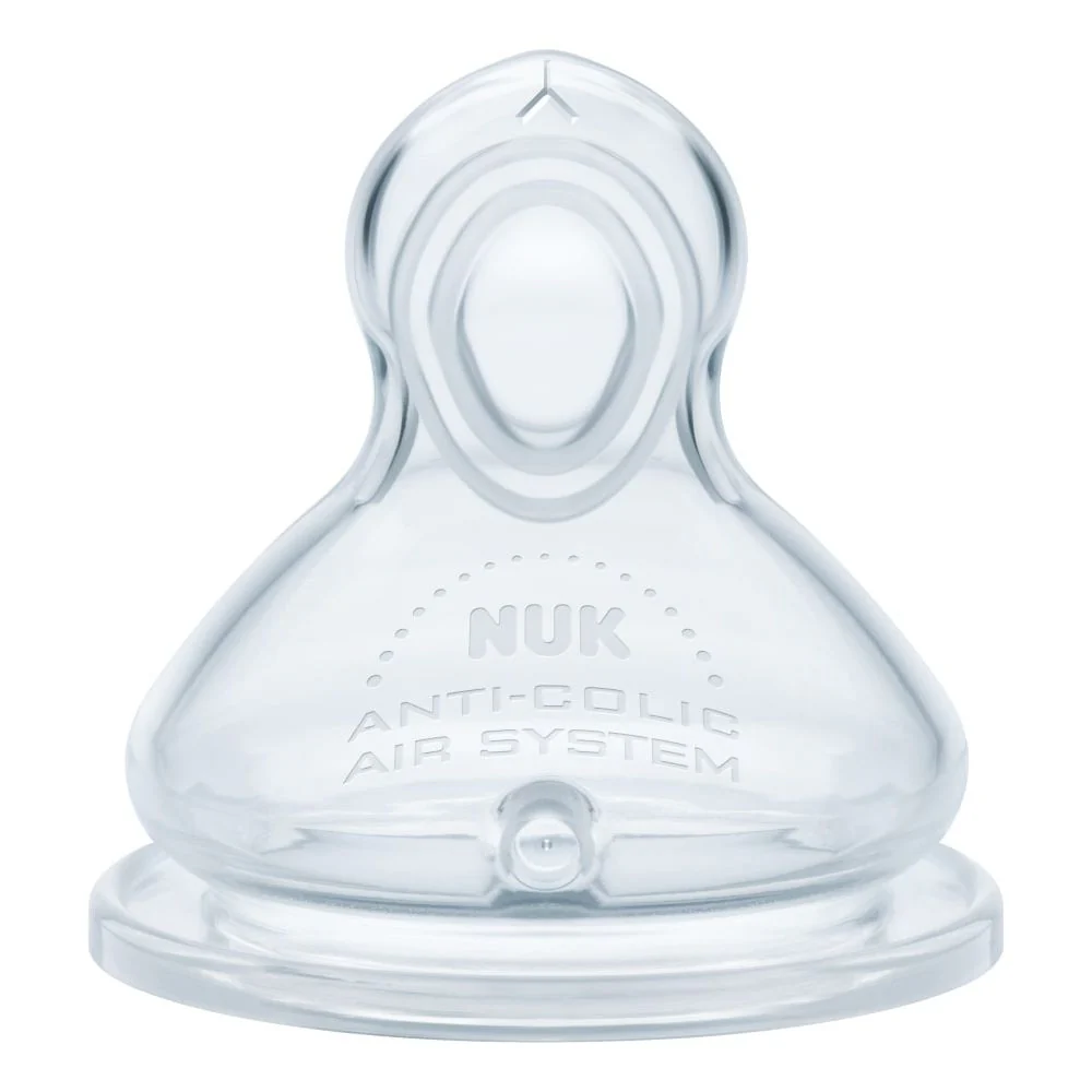 NUK First Choice+ Flow Control Silicone Teat 6-18mths 2pk