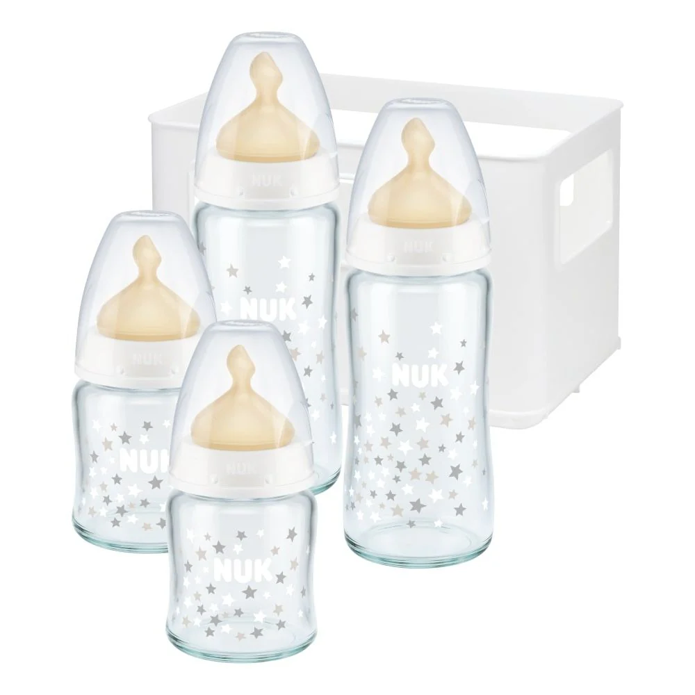NUK First Choice+ Glass Bottle Starter Set with Latex Teats