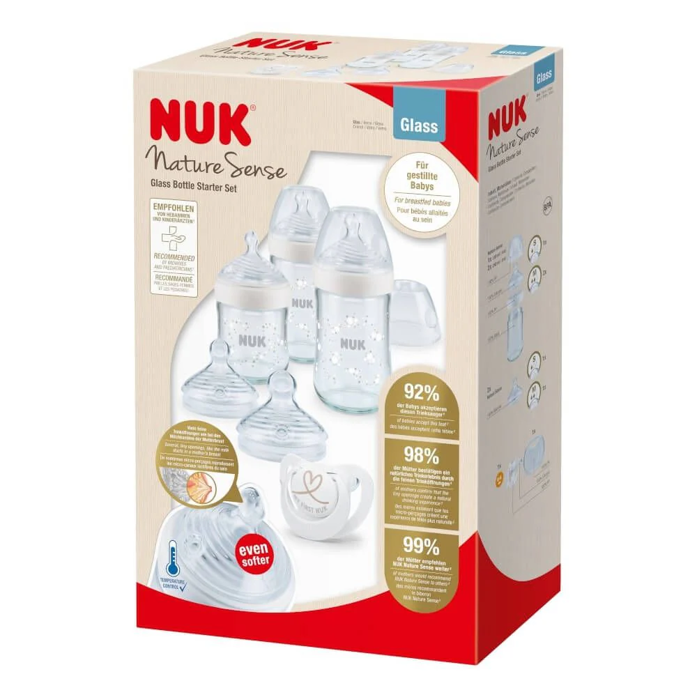 NUK Nature Sense Glass Bottle Set 6pc - Image 2