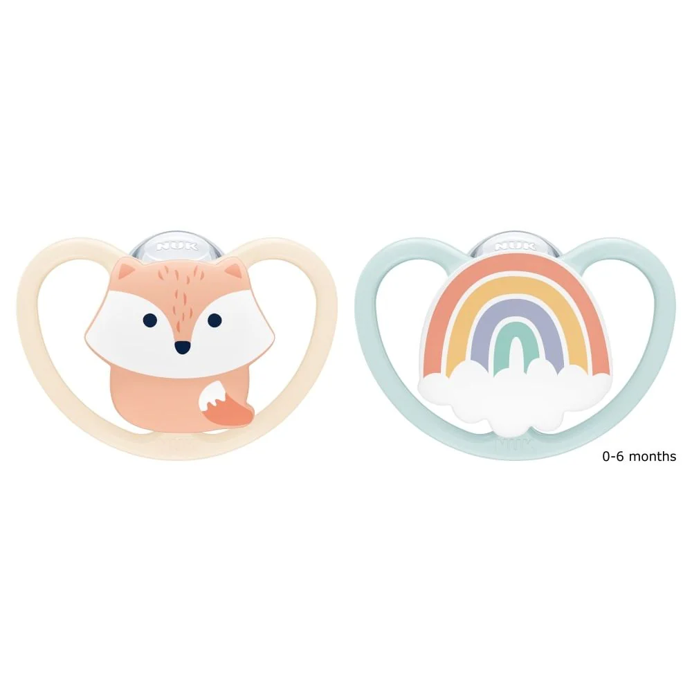 NUK Space Silicone Soothers 0-6mths 2pk - Image 3