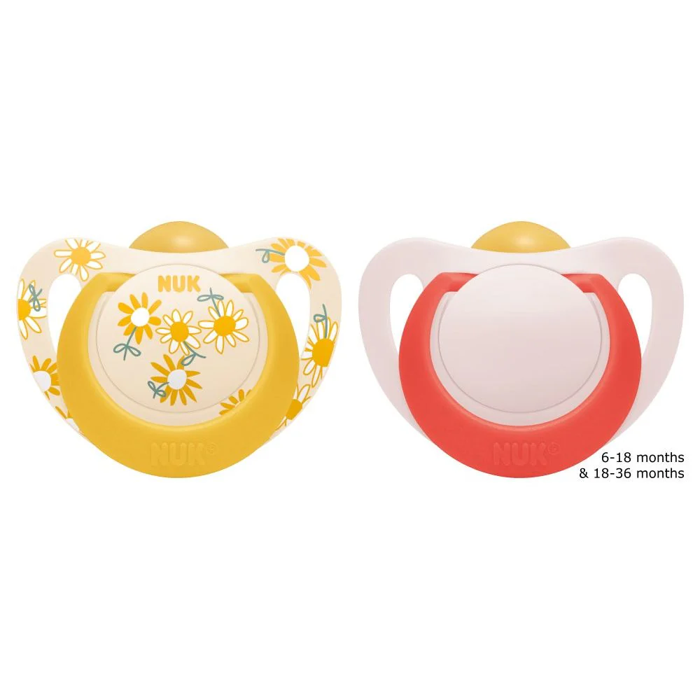 NUK Star Latex Soother Size 2, 18-36mths, 2pk - Image 2
