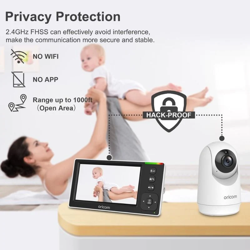 Oricom 4.3" Video Baby Monitor With Motorised Pan-Tilt Camera - Image 8
