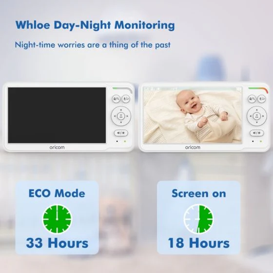 Oricom 6.0" Video Baby Monitor with Pan tilt zoom camera - Image 2