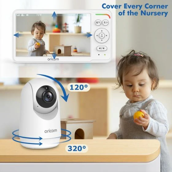Oricom 6.0" Video Baby Monitor with Pan tilt zoom camera - Image 3