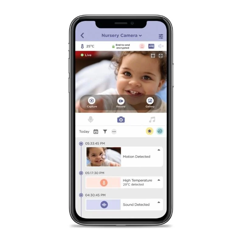 Oricom Hubble OBH36T 5inch Smart HD Touchscreen Premium Baby Monitor - Image 8