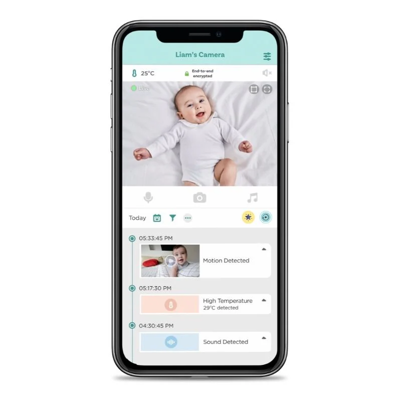 Oricom Skyview AI 5" Smart HD Baby Monitor with Cot Stand - Image 2