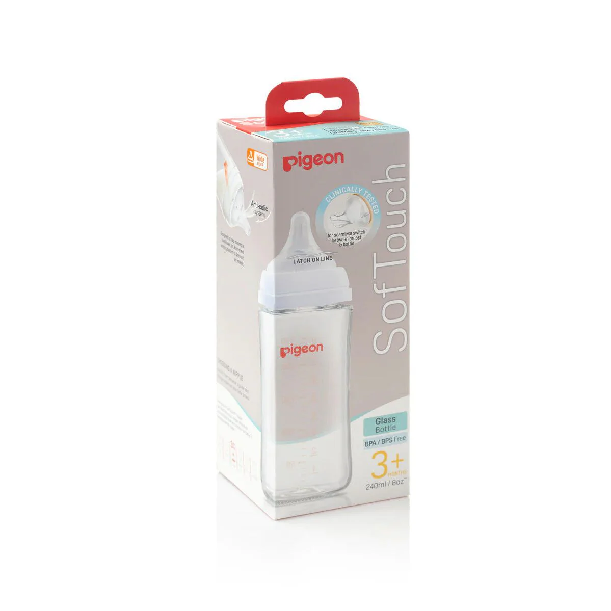 Pigeon SofTouch™ Wide Neck Bottle Glass - Image 9