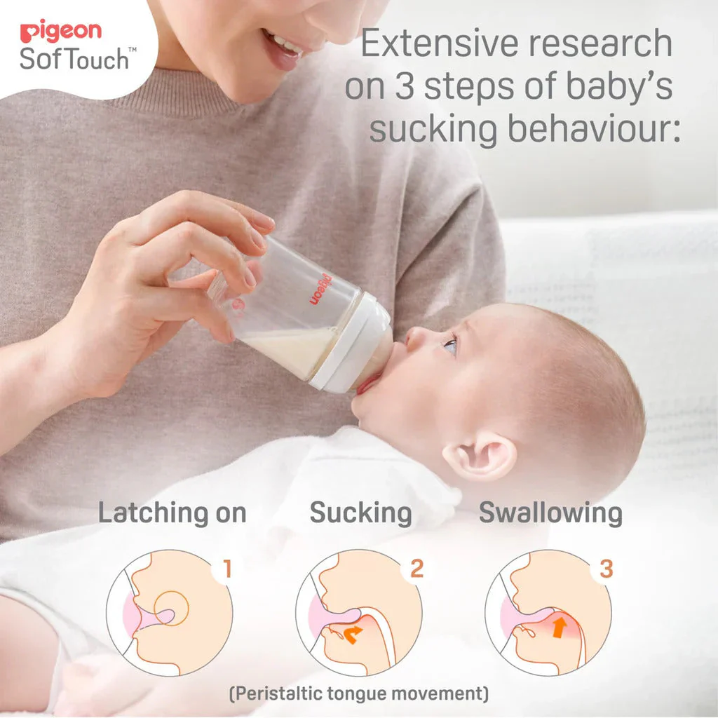 Pigeon SofTouch™ Wide Neck Bottle PP - Twin Pack - Image 6