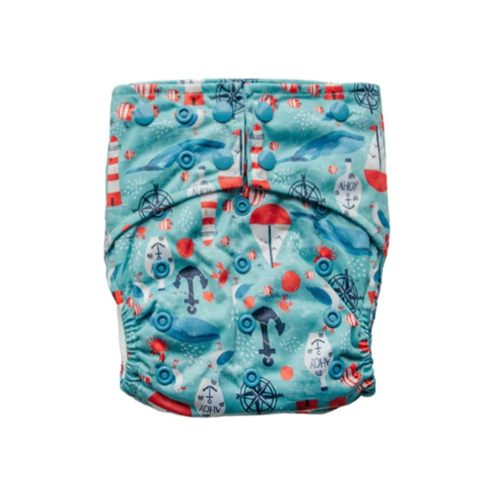 Sassy Pants Snap Nappy with 2 Inserts - One Size - Image 7