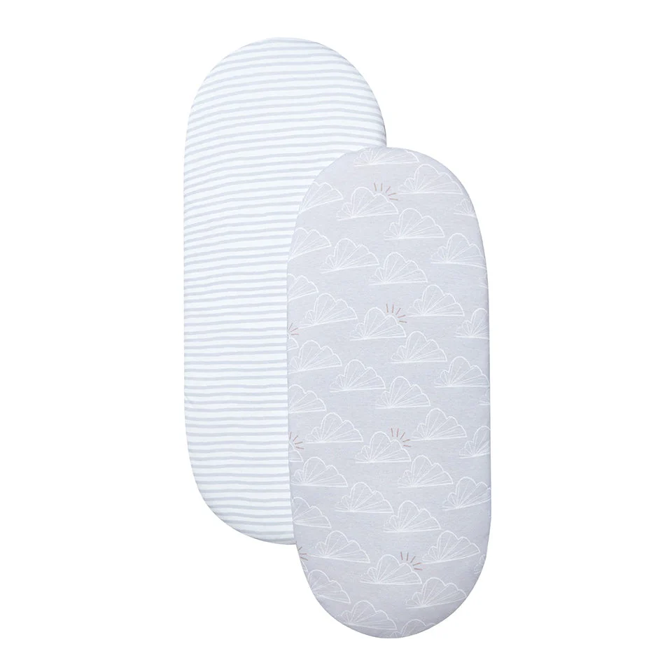 Shnuggle Dreami Moses Basket Fitted Sheets 2pk - Image 4