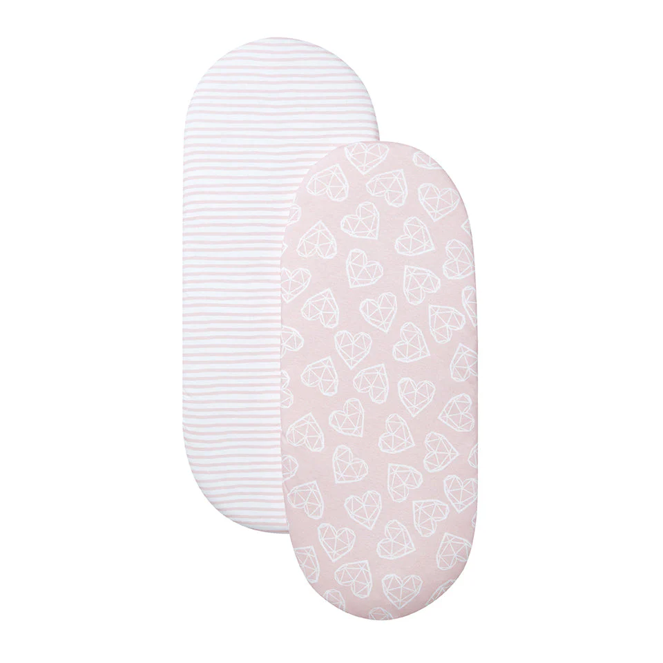 Shnuggle Dreami Moses Basket Fitted Sheets 2pk - Image 5