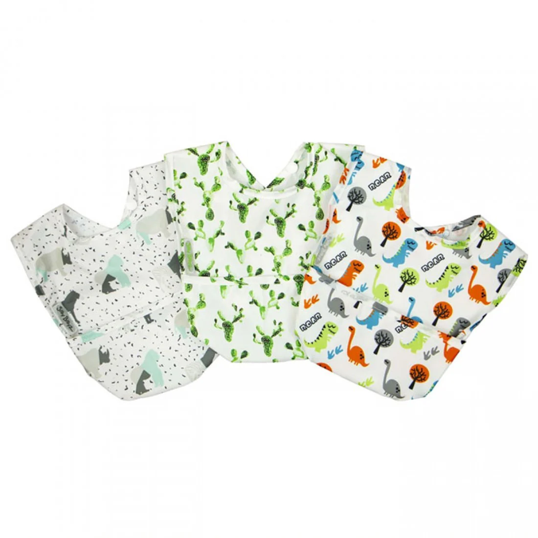 Silly Billyz Wipe Clean Nylon Bibs 3pk - Image 2