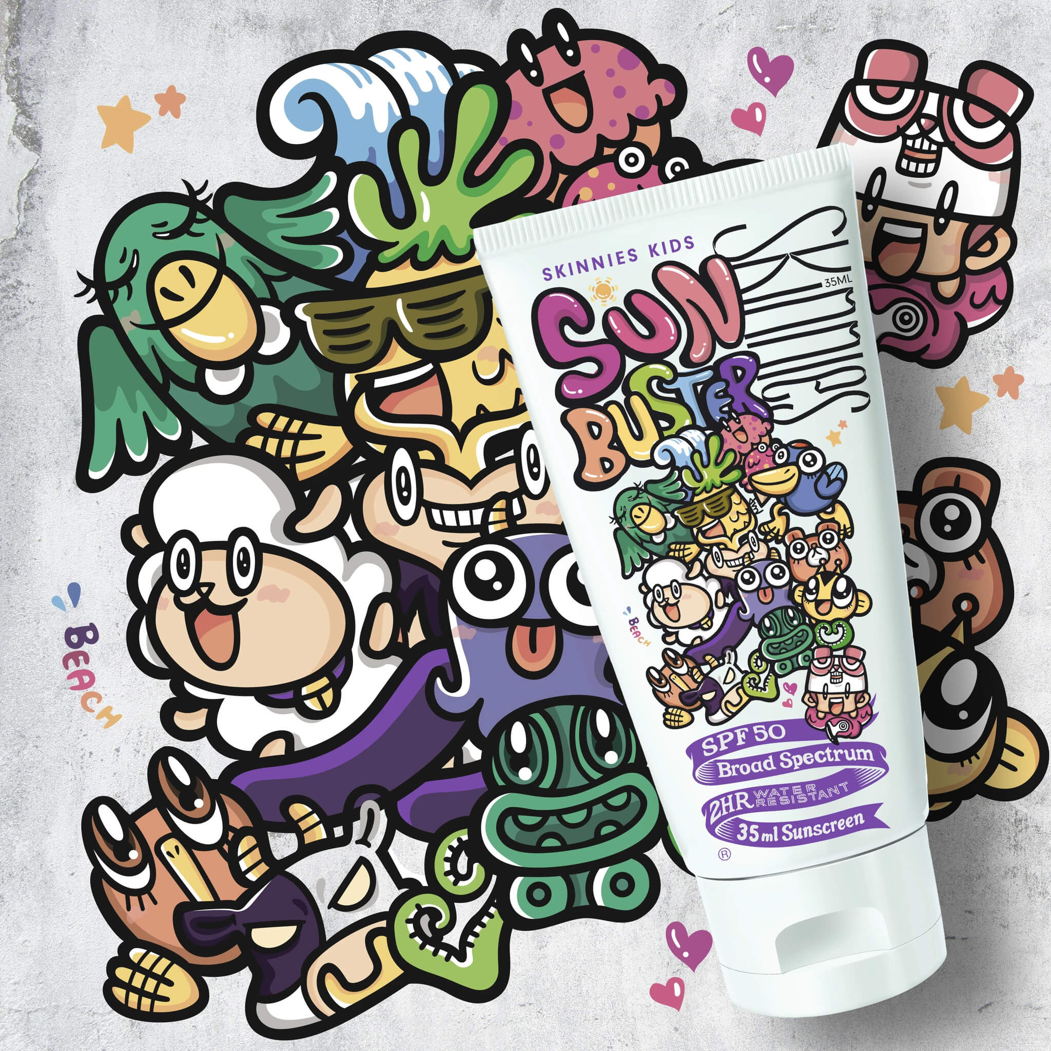 Skinnies KIDS Sun Buster SPF50 35ml Sunscreen - Image 4