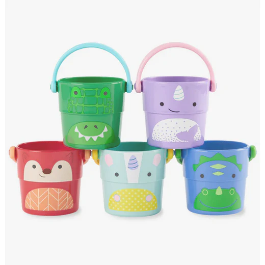 Skip Hop Zoo Bath Stack & Pour Buckets