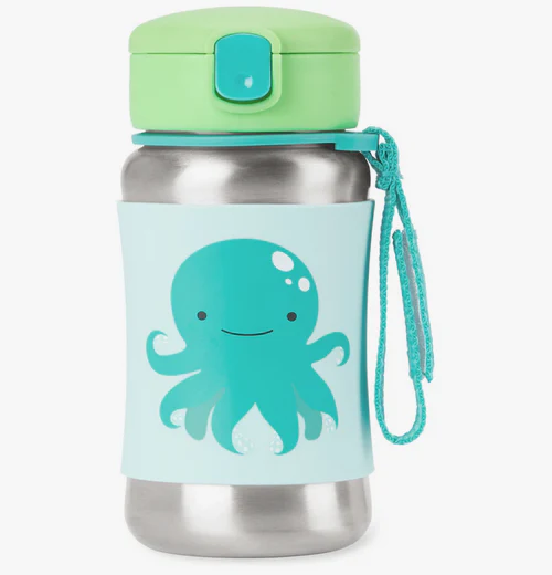 Skip Hop Zoo Stainless Steel Straw Bottle - Image 2
