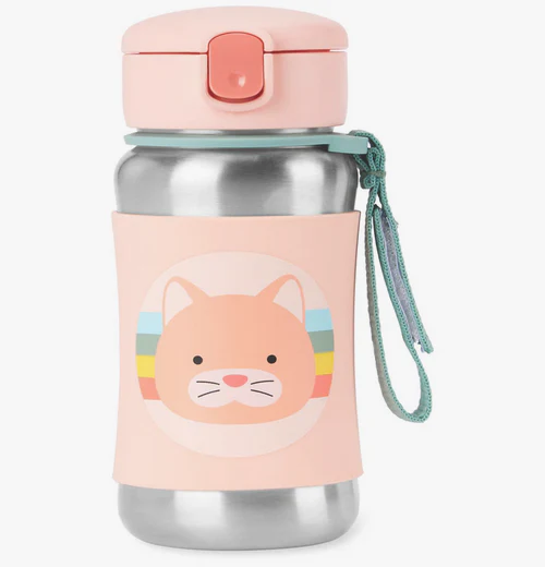 Skip Hop Zoo Stainless Steel Straw Bottle - Image 3