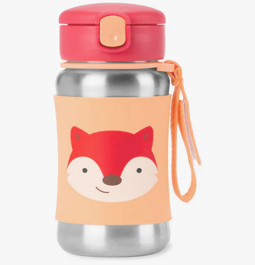 Skip Hop Zoo Stainless Steel Straw Bottle - Image 6
