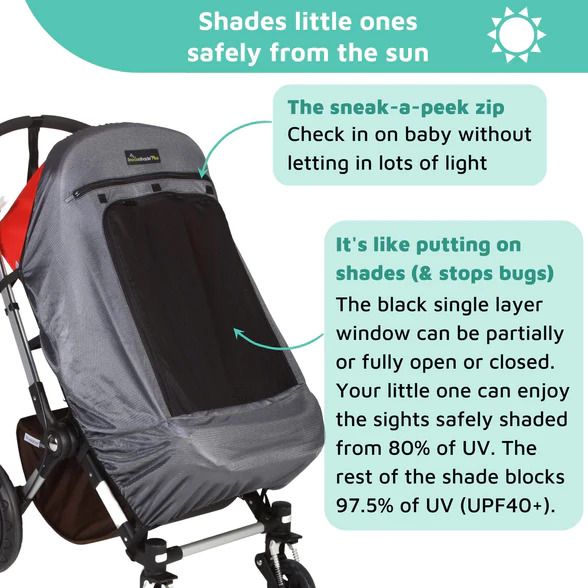 SnoozeShade Plus Deluxe Blackout Buggy Shade Cover - Image 2
