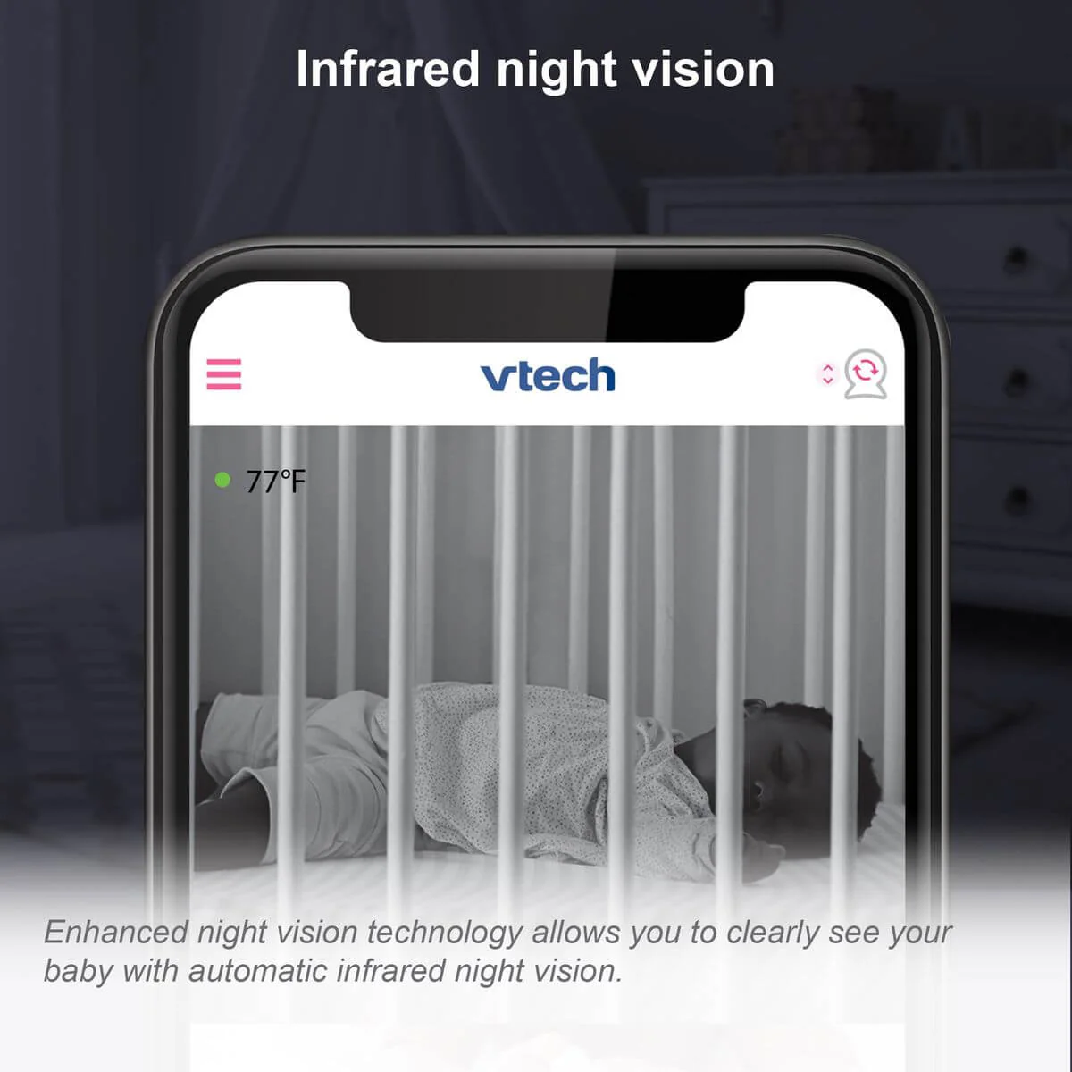 VTech RM9751 Smart Wi-Fi HD Baby Camera - Image 5