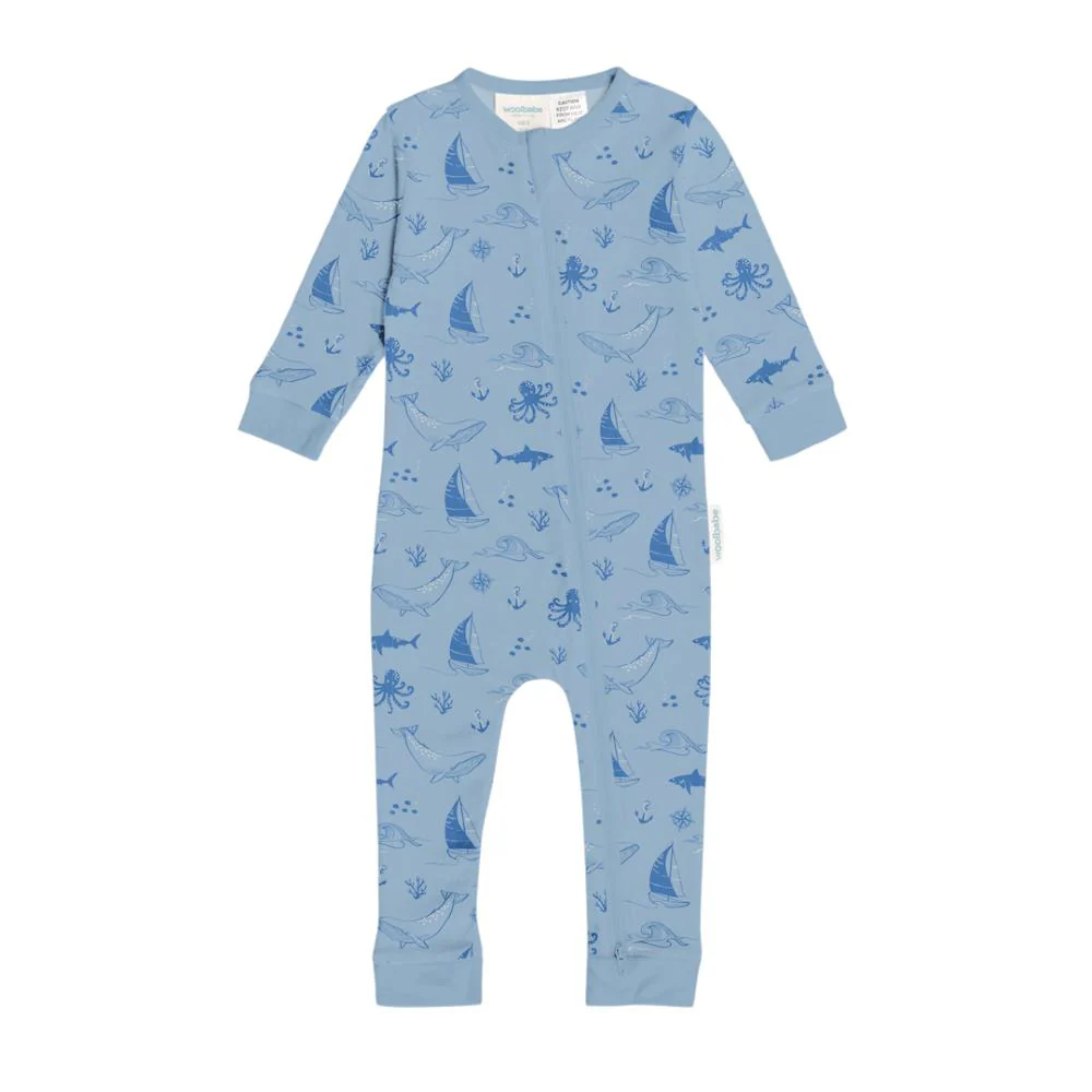 Woolbabe Merino/Organic Cotton Pyjama Suit - Prints - Image 8