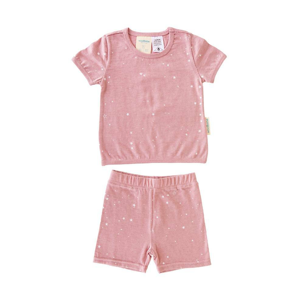 Woolbabe Merino/Organic Cotton Summer Pyjamas - Print - Image 2