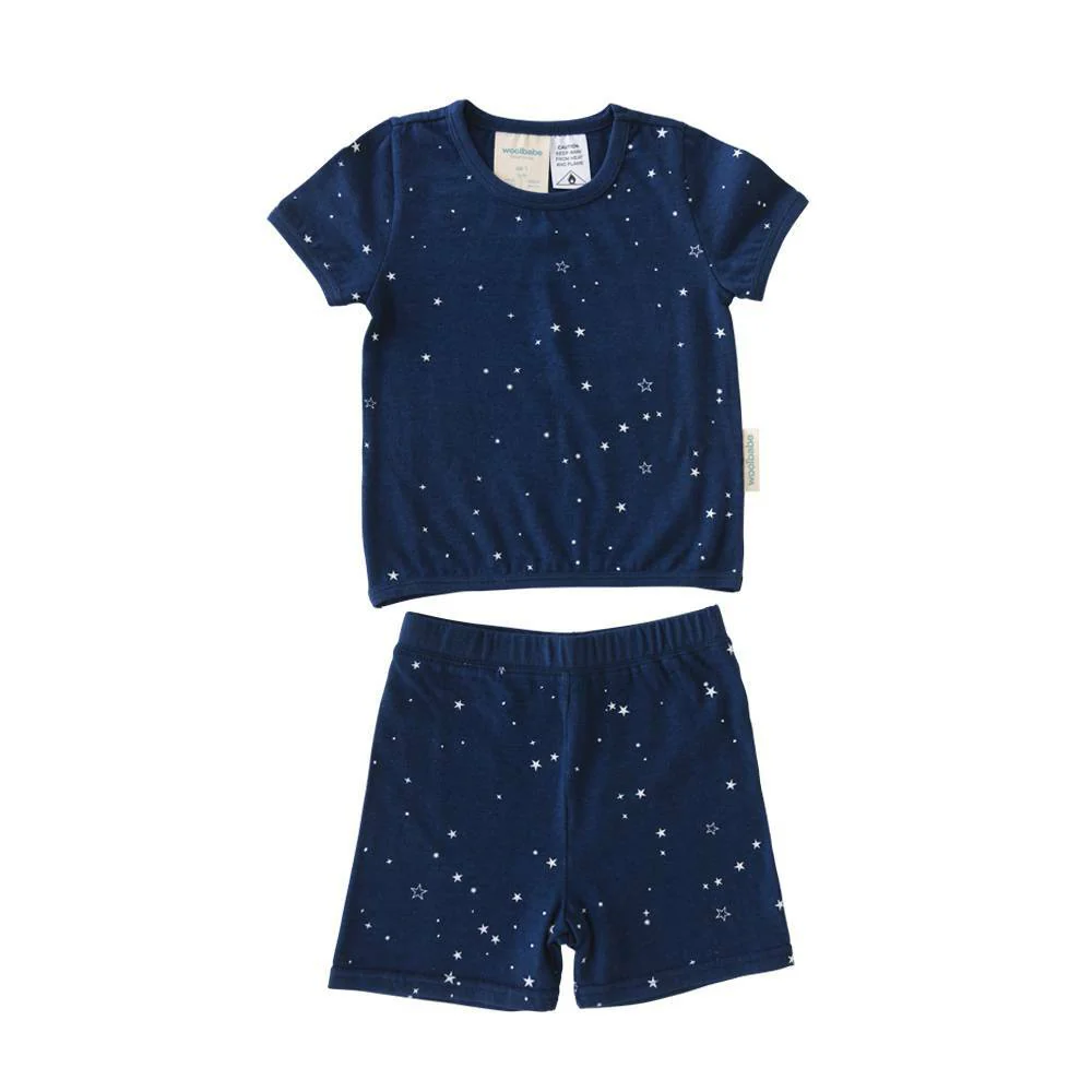 Woolbabe Merino/Organic Cotton Summer Pyjamas - Print - Image 4
