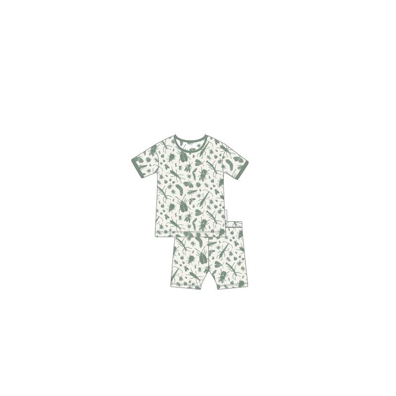 Woolbabe Merino/Organic Cotton Summer Pyjamas - Print - Image 6